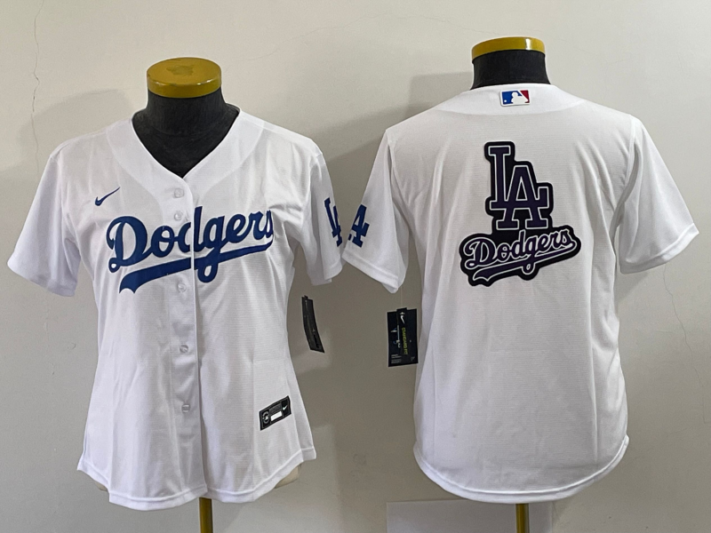 Youth Los Angeles Dodgers White Team Big Logo Stitched Baseball Jersey Youth Los Angeles Dodgers White Team Big Logo Stitched Baseball Jersey